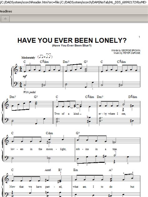 Have You Ever Been Lonely? (Have You Ever Been Blue?)